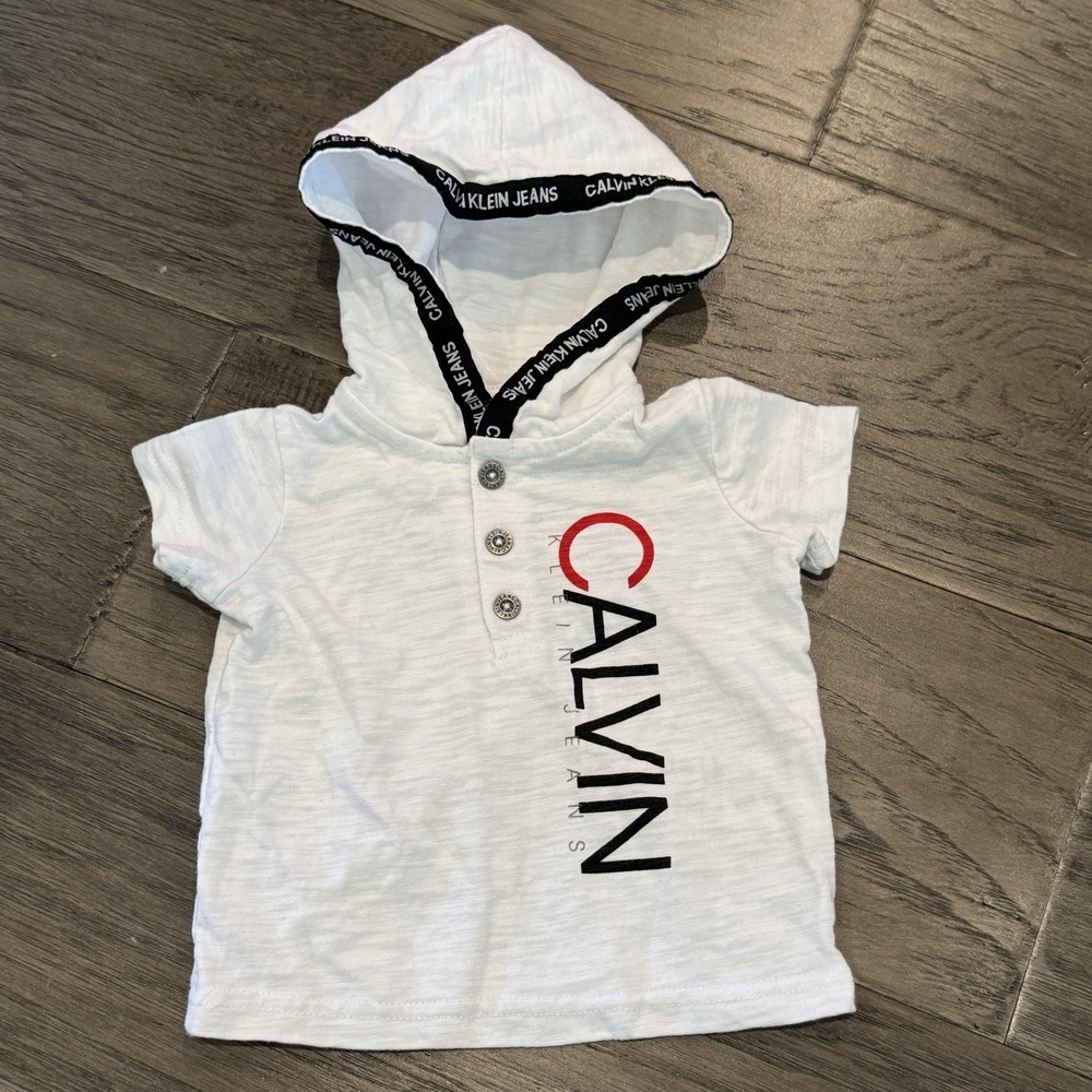 Calvin Klein Baby Boys 3-6 Months Hooded T Shirt